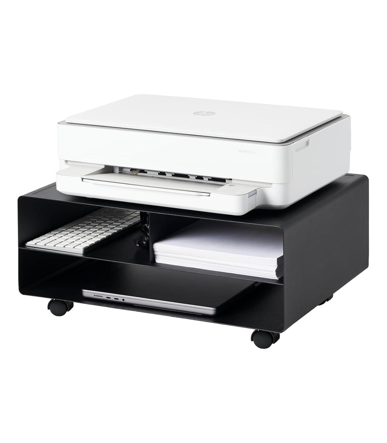 Yamazaki Home Yamazaki Home Desktop Printer Stand - Computer Accessory Office Organizer, Steel