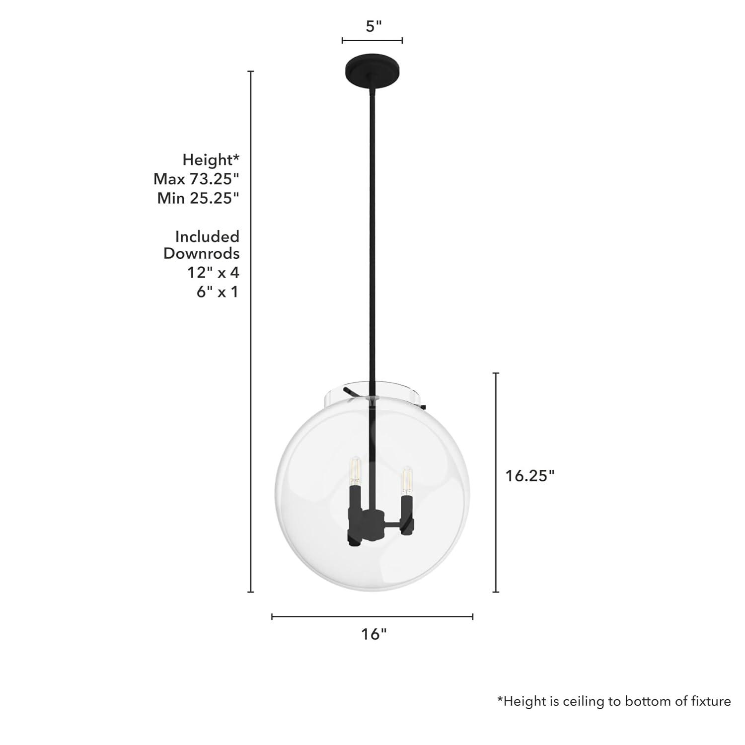 Hunter Fan Sacha 3 - Light Single Globe Pendant