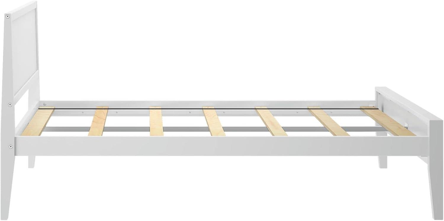 Plank+Beam Solid Wood Full Size Bed Frame with Headboard, Modern Platform Bed for Adults