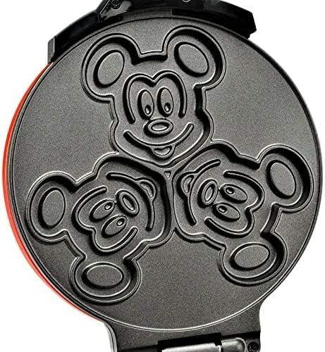 Disney Mickey Mouse Double Flip Waffle Maker, Black, Red