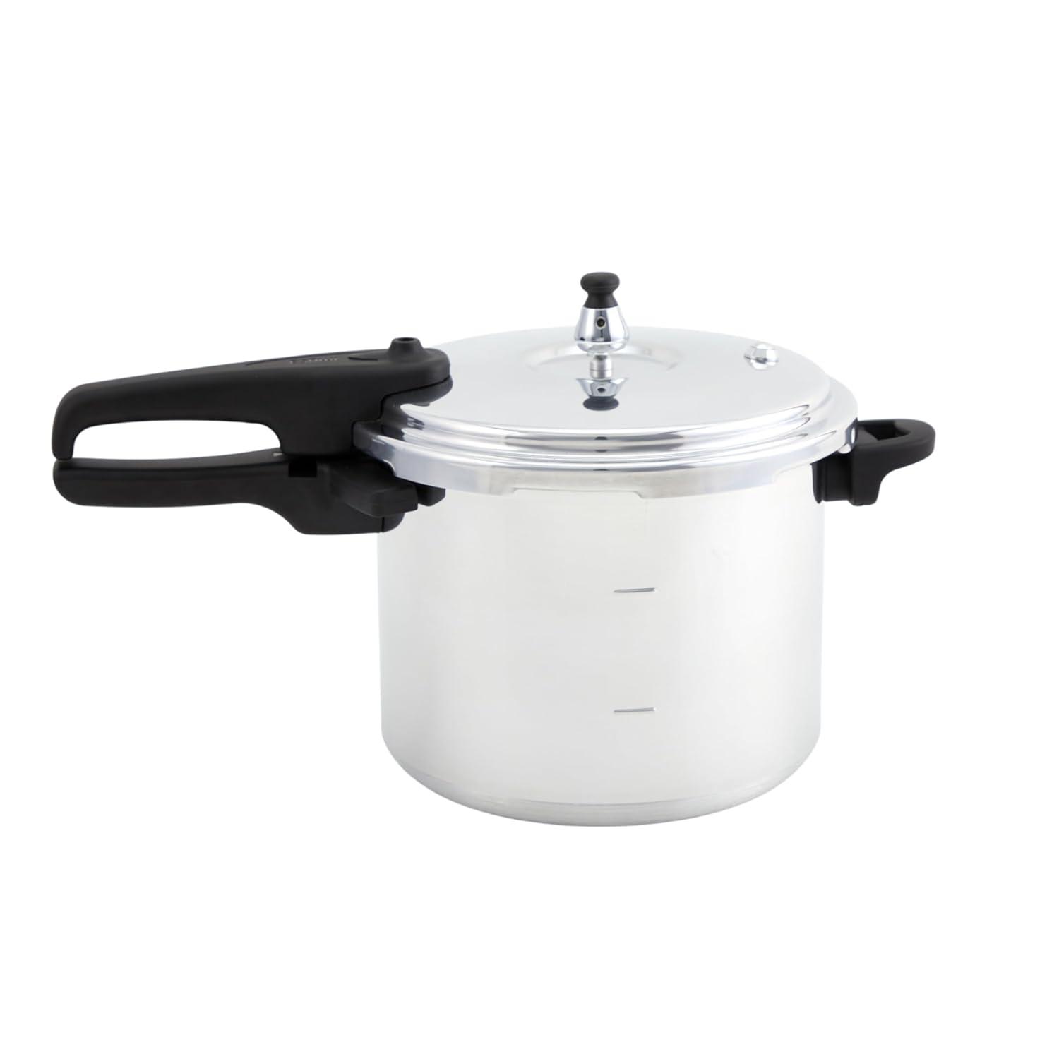 IMUSA 7qt Stovetop Natural Finish Basic Pressure Cooker - Silver: Aluminum, Locking Lid, Cool Touch Handle, Hand Wash