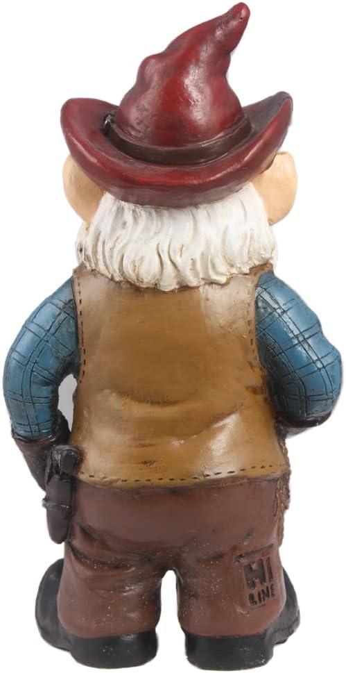 Wild West Cowboy Gnome Garden Statue