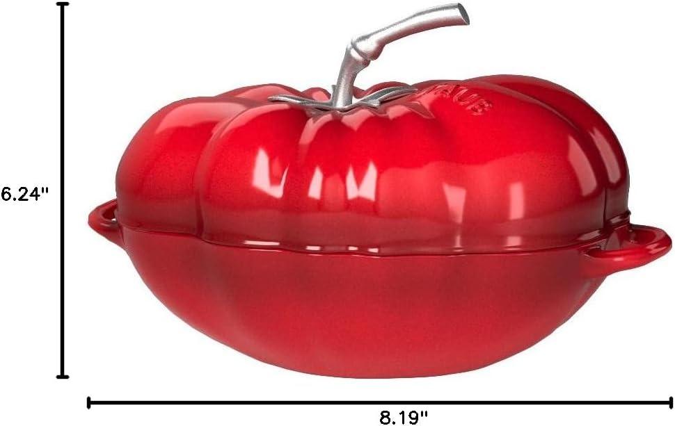 Cherry Red Cast Iron 3-Quart Tomato Cocotte