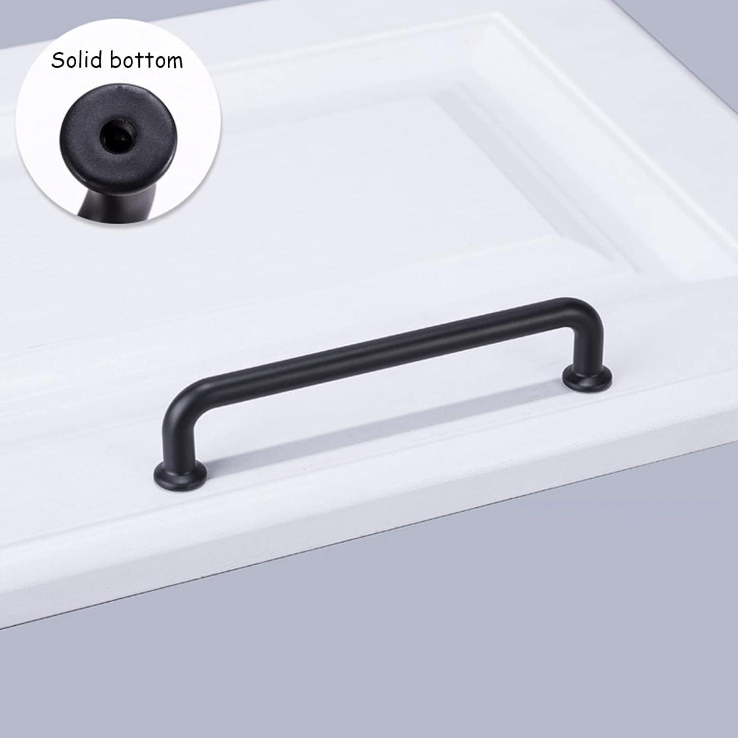 Matte Black Zinc Modern Cabinet Bar Pulls with Mounting Hardware