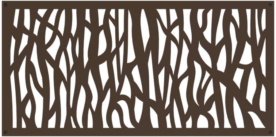 Barrette Outdoor Living 2 ft. x 4 ft. Sprig Umber Decorative Screen Panel