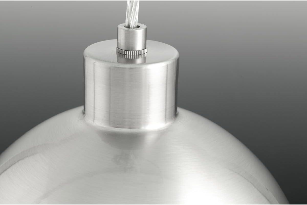 Progress Lighting Globe Collection 1-Light Pendant, Steel, Black Finish, Opal Glass Shade