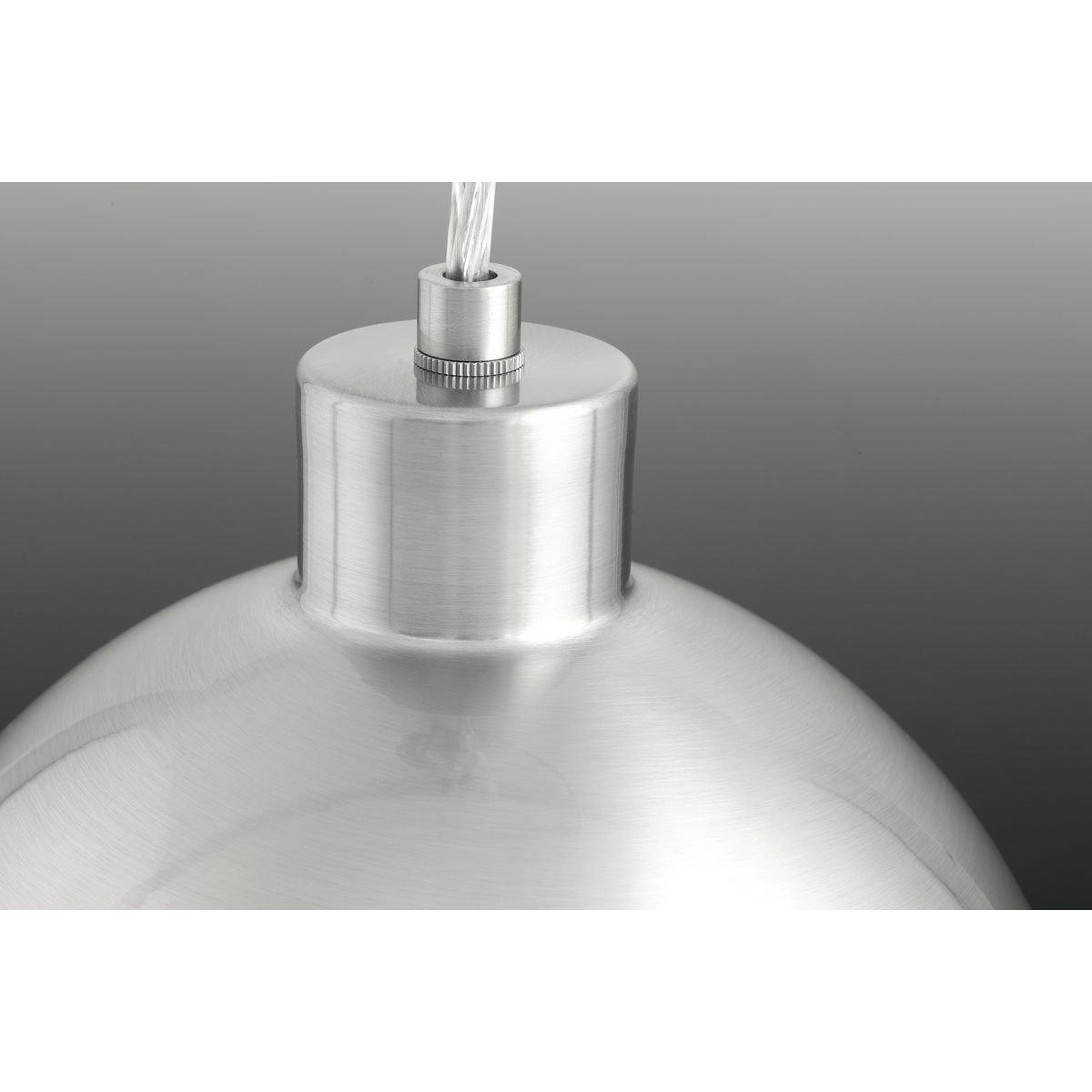 Progress Lighting Globe Collection 1-Light Pendant, Steel, Black Finish, Opal Glass Shade