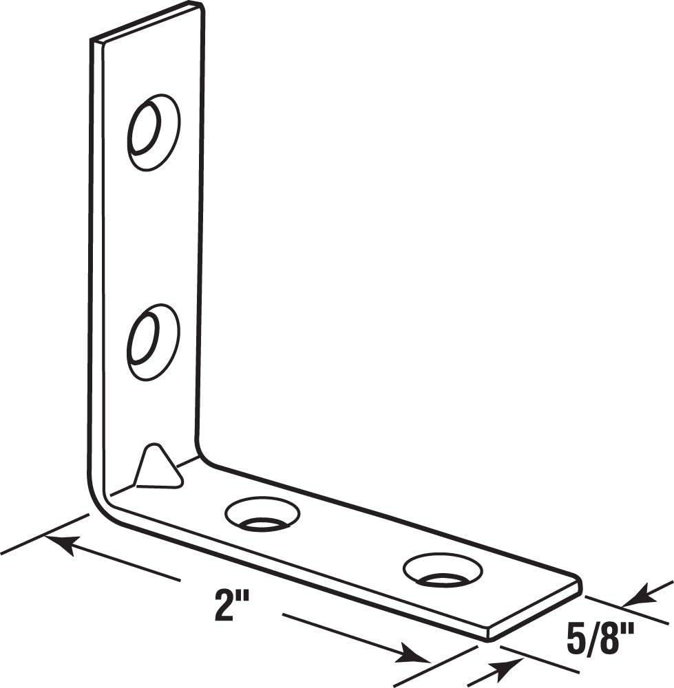 2-Inch Zinc Plated Steel Angle Corner Bracket