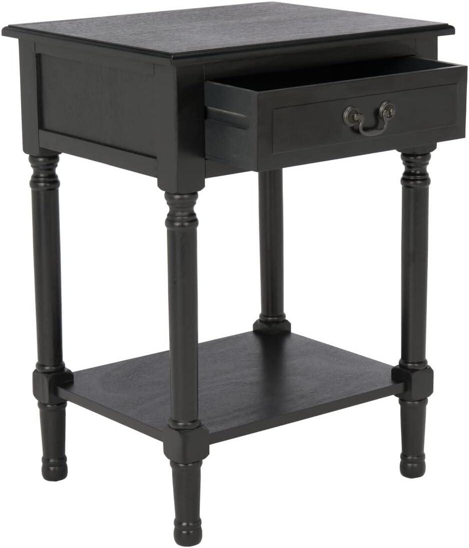 Whitney 1 Drawer Accent Table - Black - Safavieh.
