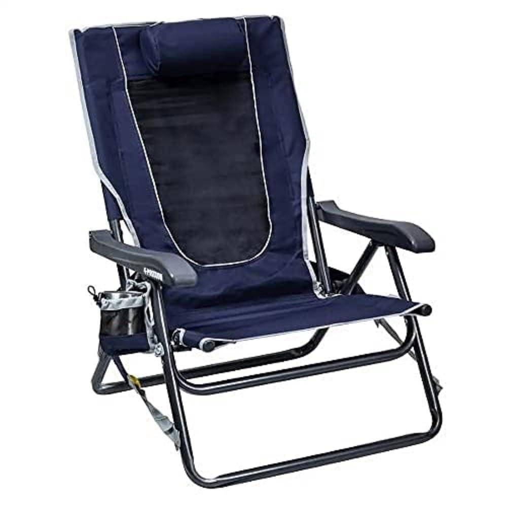 GCI Outdoor Backpack Event Chair Lightweight Low Profile Reclining Chair, Indigo