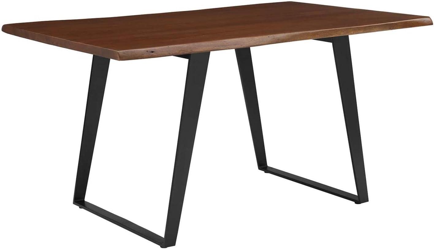 Viggo 60" Live Edge Acacia Wood Rectangular Dining Table by Modway