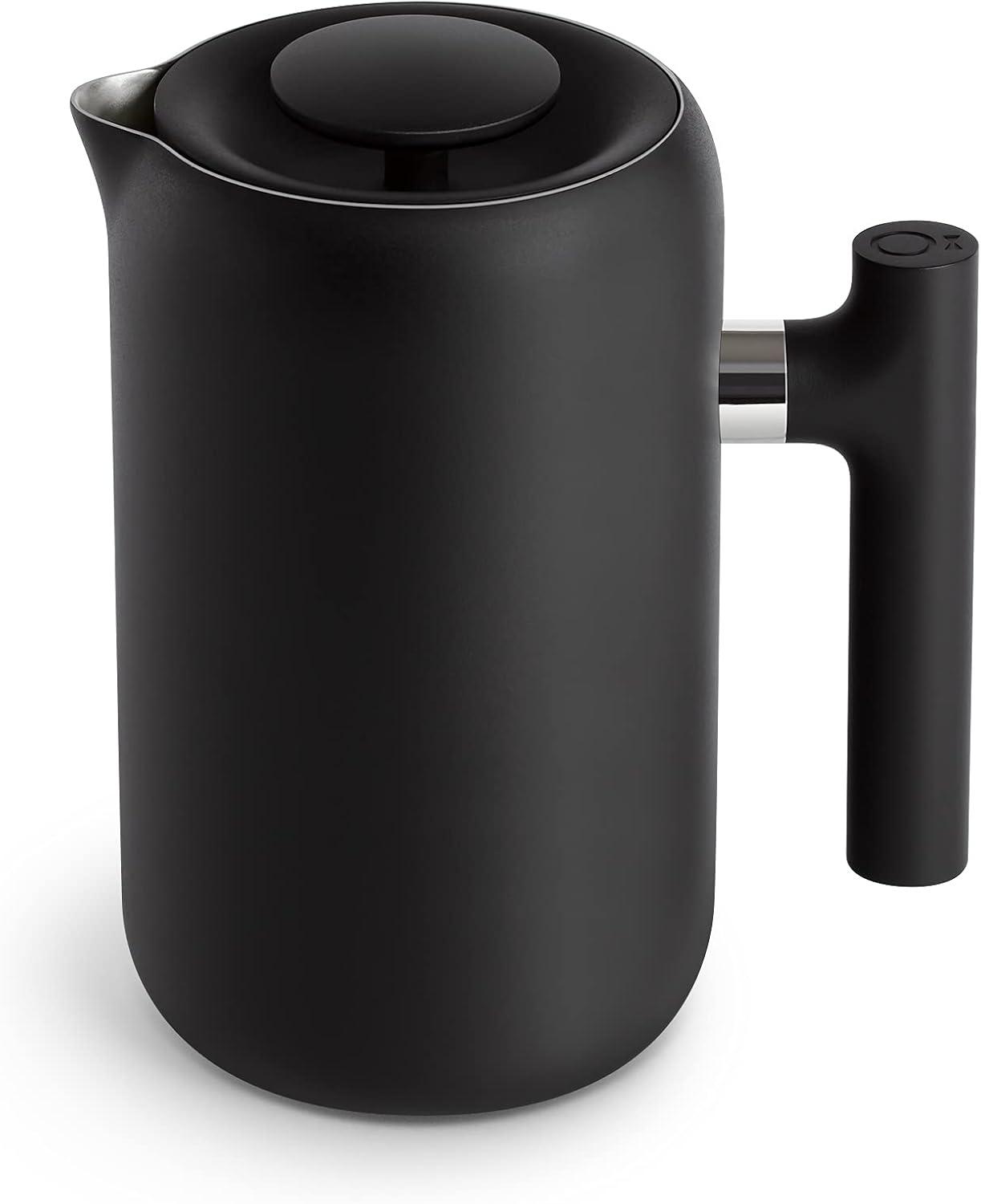 Fellow 24oz Clara French Press Coffee Maker Matte Black: Stainless Steel, Manual, Permanent Screen Filter, 24 oz Capacity