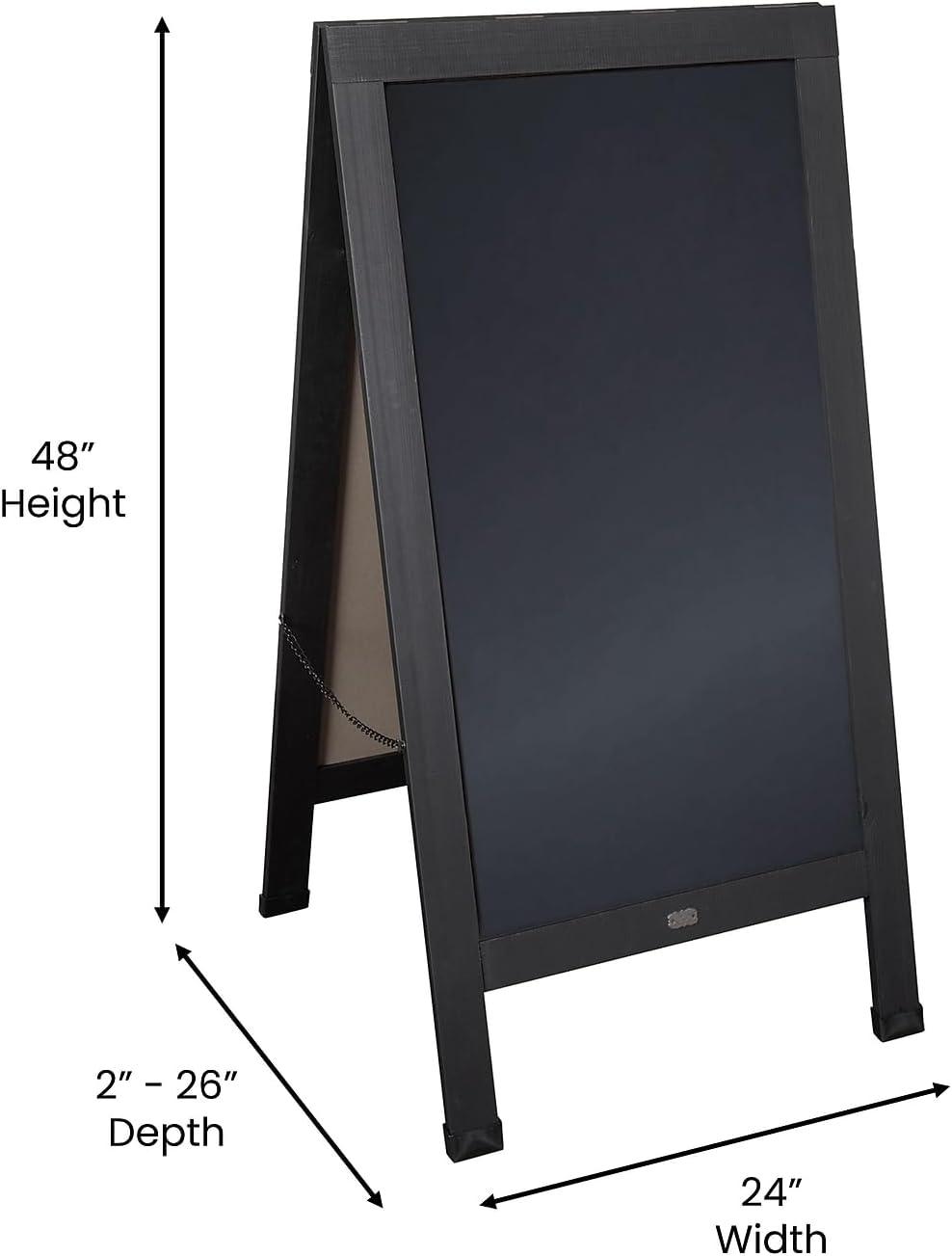 Flash Furniture Wood A-Frame Magnetic Chalkboard Set with Markers, Stencils, and Magnets