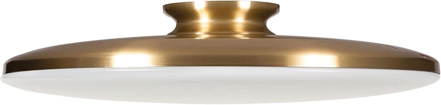 AFX Skye 19" Wide Round Satin Brass Modern LED Ceiling Light