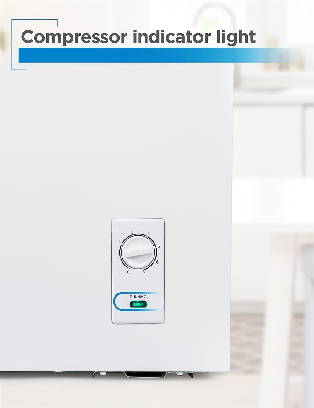 BLACK+DECKER BCFK Series BLACK+DECKER 2.7 Cu. Ft. Compact Chest Freezer, Deep Freezer Holds Up To 94.5 Lbs. of Frozen Food BCFK276