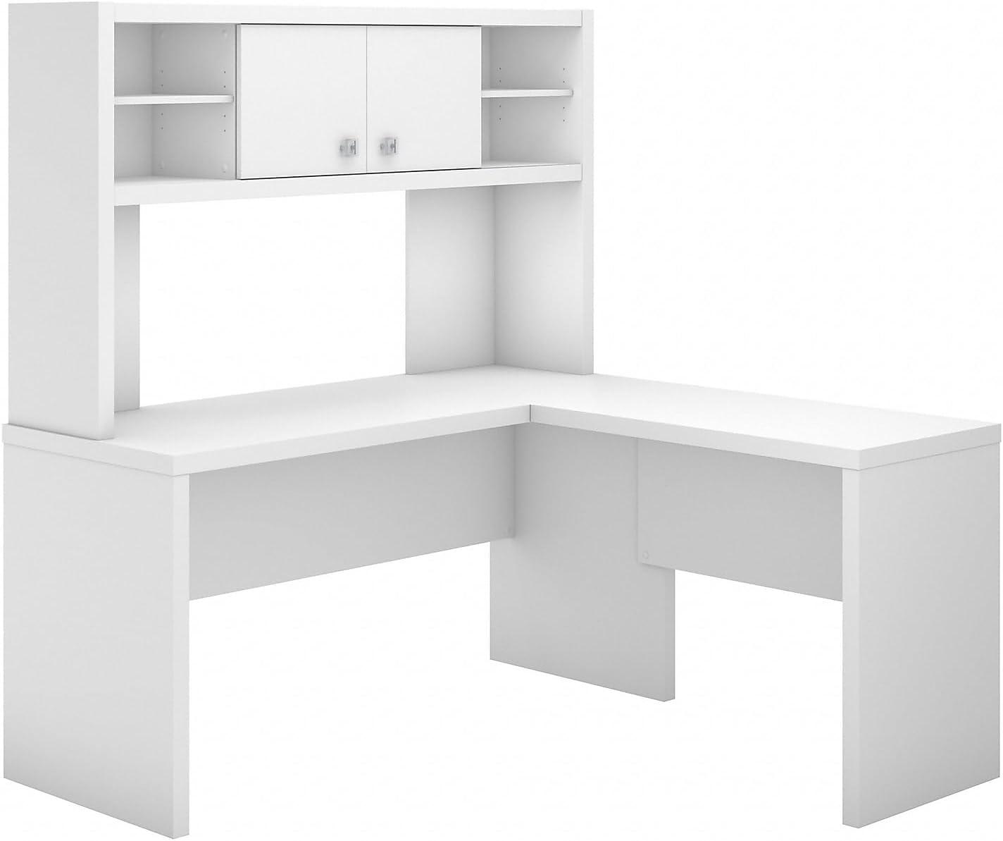 Echo 2-Piece L-Shape Computer Desk Office Set with Hutch
