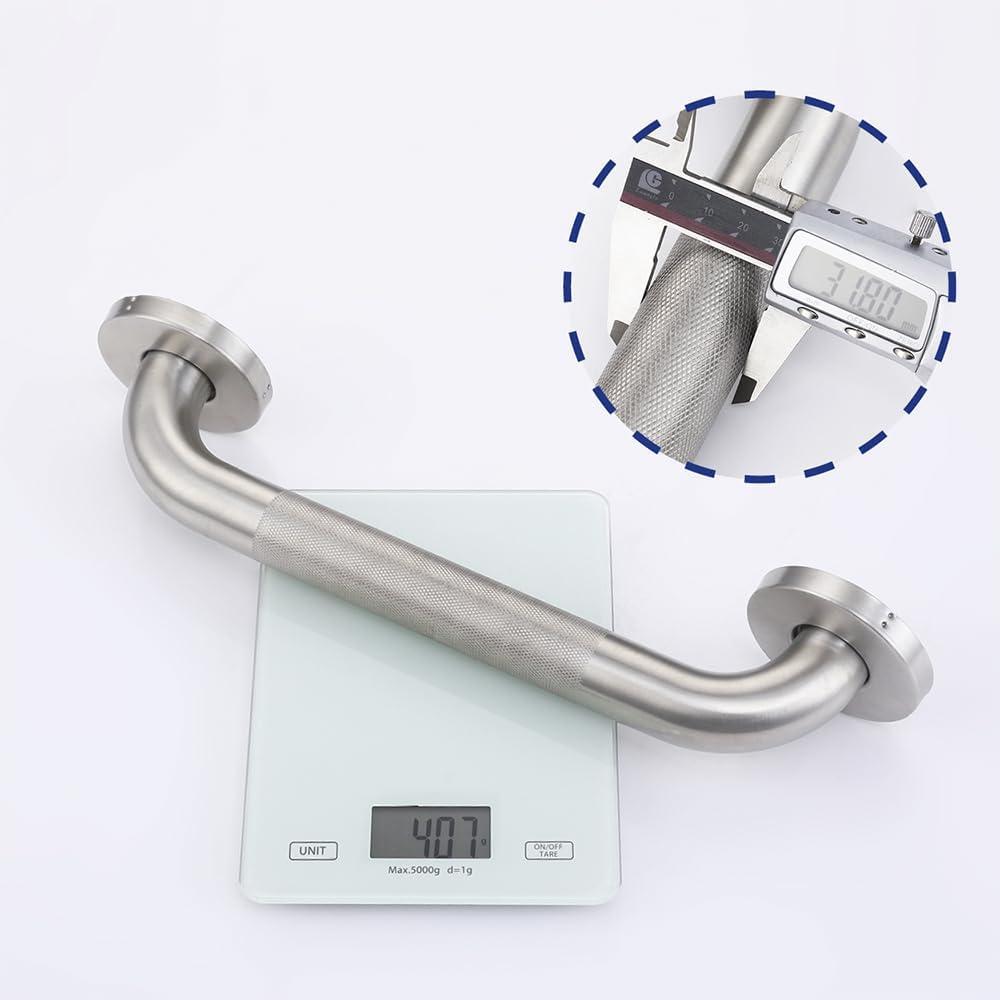 Brushed Nickel Textured Stainless Steel Handicap Grab Bars