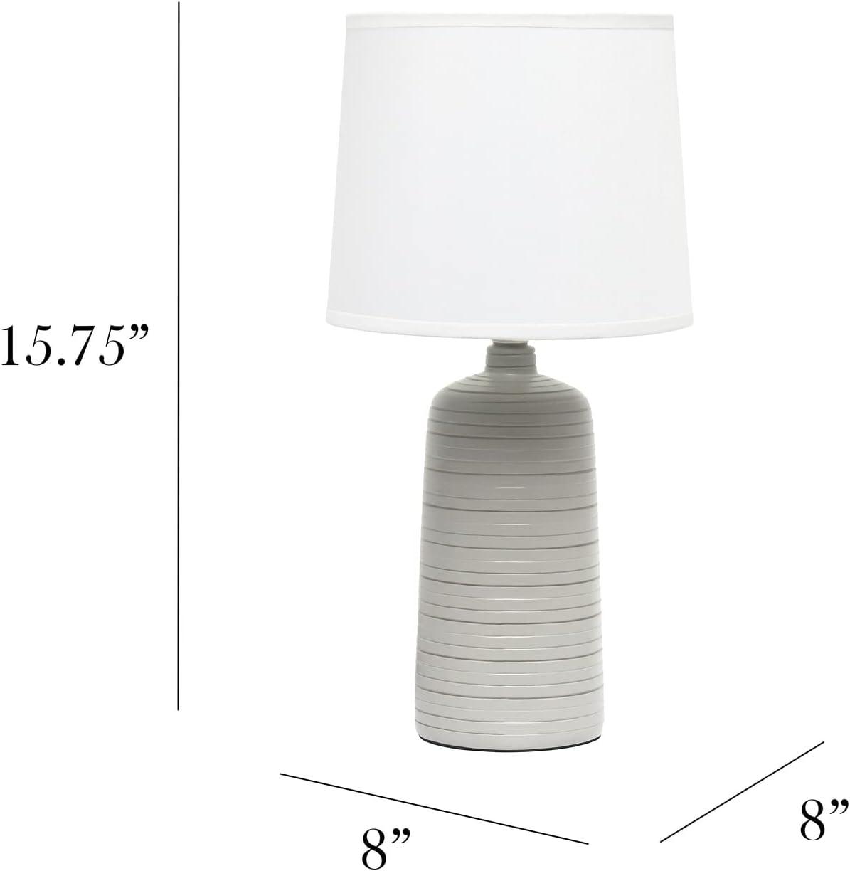 Simple Designs Textured Linear Table Lamp