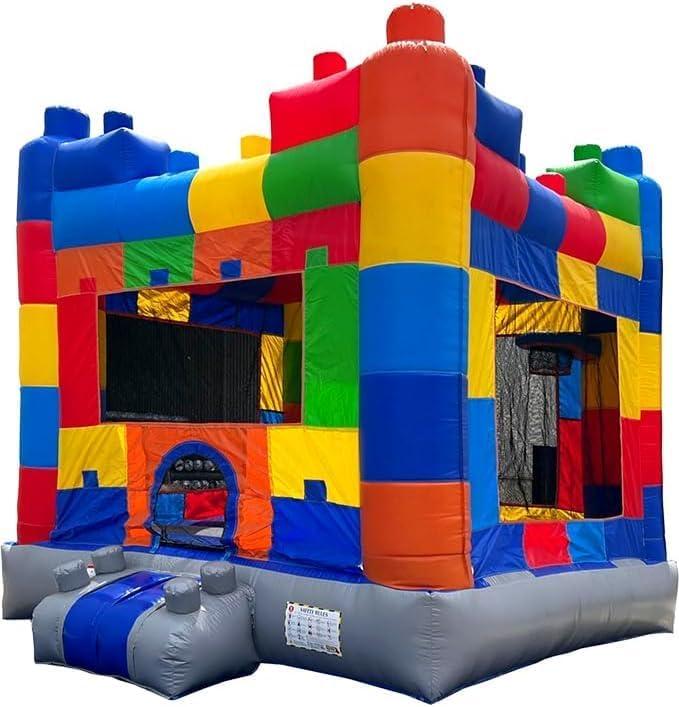 Colorful Commercial Grade Inflatable Bounce House with Slide