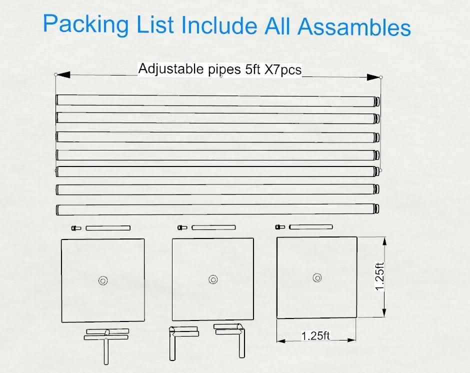 Adjustable Heavy Duty Portable Pipe and Drape Backdrop Kit 10FT x 20FT Double Crossbar Quick Set Up Without Tools for Wedding&Party&Event&Photography&Show&Display (No Drape)