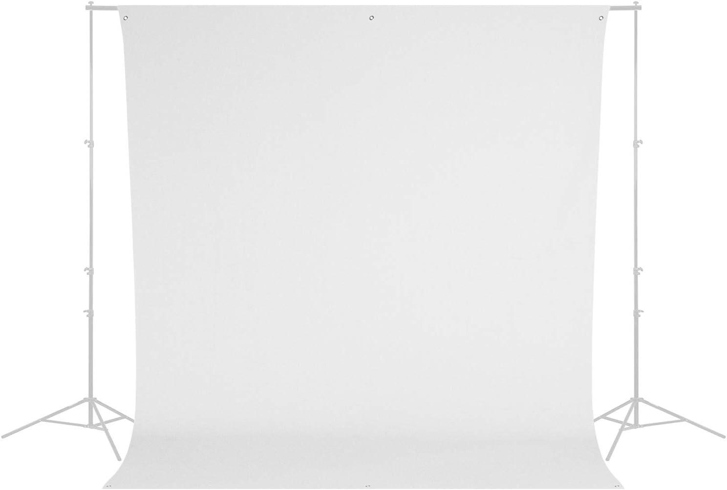 White 9 x 10 ft Wrinkle-Resistant Cotton Backdrop