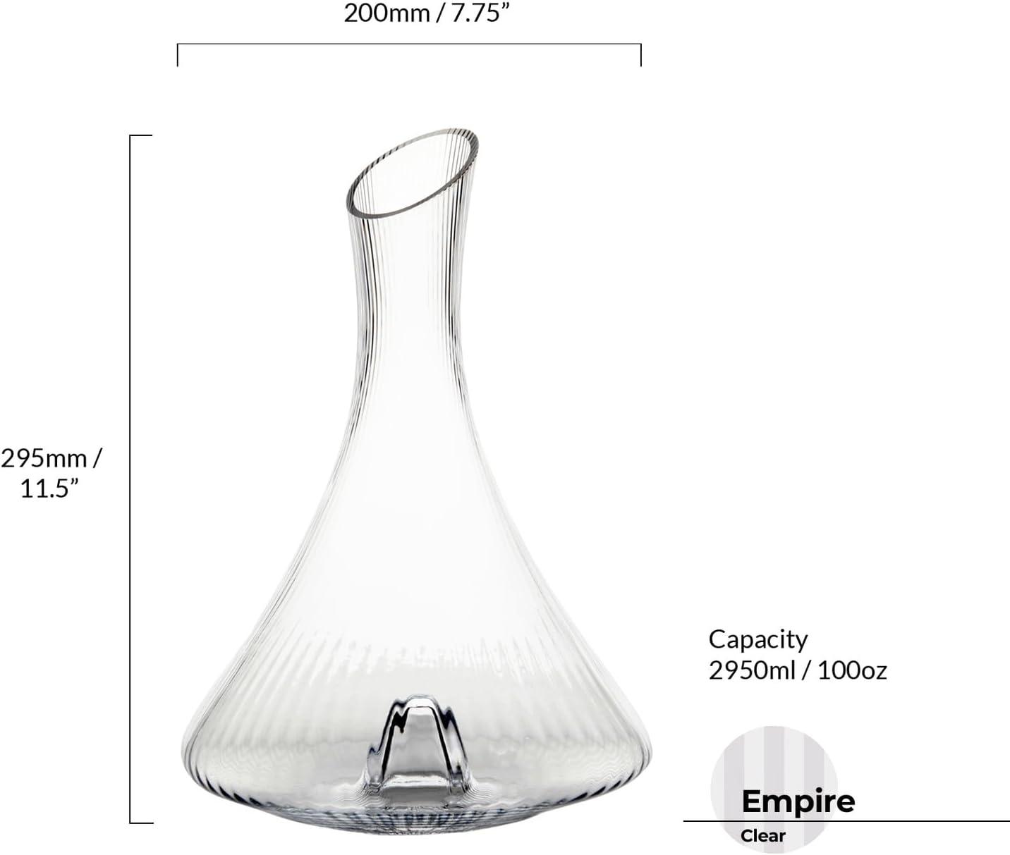 Empire Clear Glass Contemporary Wine Carafe