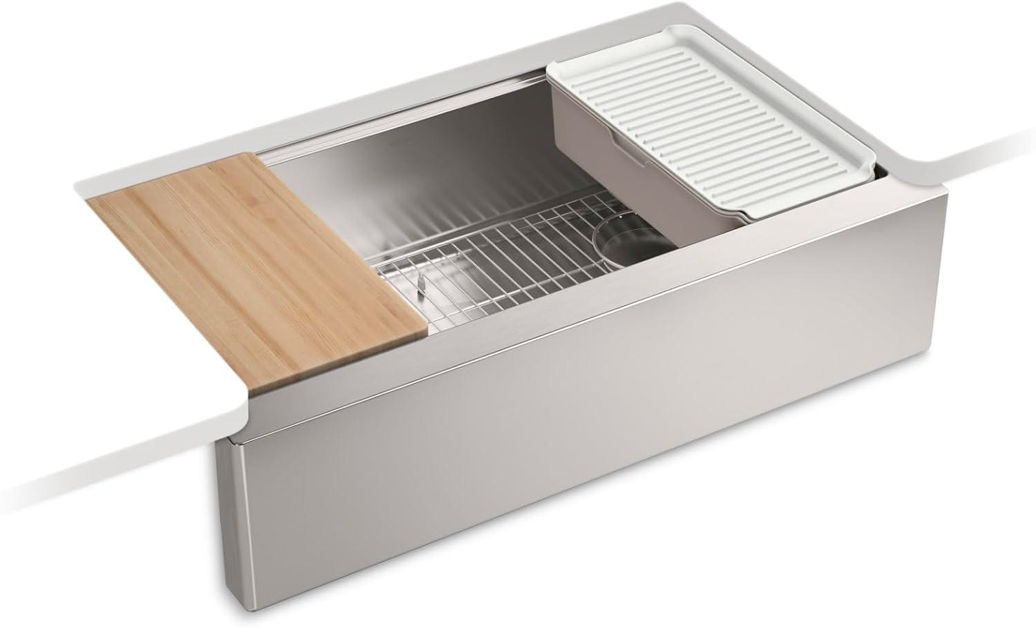 Strive 36" Stainless Steel Farmhouse Undermount Single-Bowl Kitchen Sink