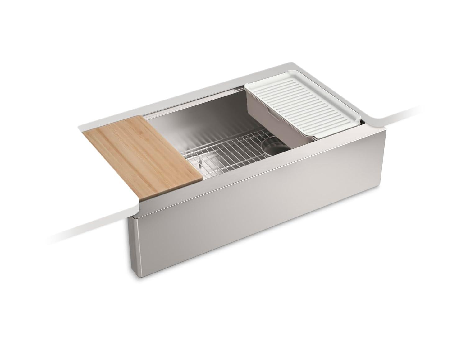 Strive 36" Stainless Steel Farmhouse Undermount Single-Bowl Kitchen Sink