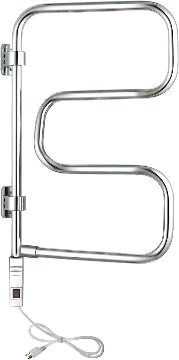 WarmlyYours TW-E4PCP Elements Towel Warmer, Polished Chrome, Plug-in, 4 Bars