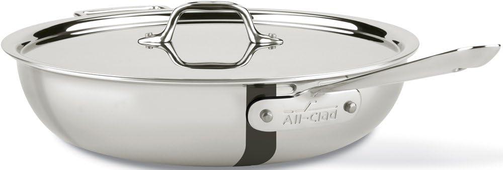 All-Clad 4 Quart Stainless Steel Non-Stick Saute Pan with Lid