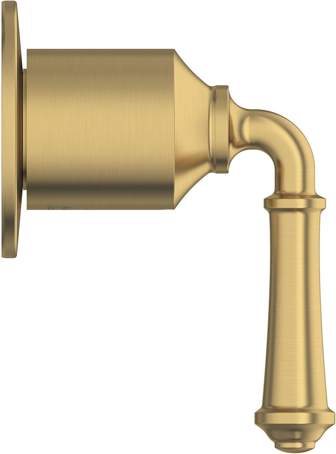 Brushed Gold Brass Lever Diverter Valve Trim