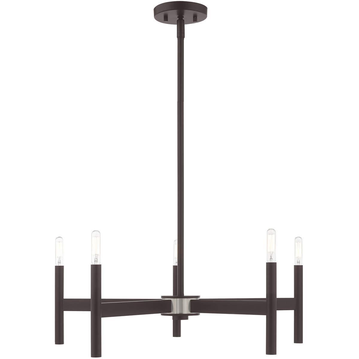 Livex Lighting Copenhagen 5 - Light Chandelier in  Bronze