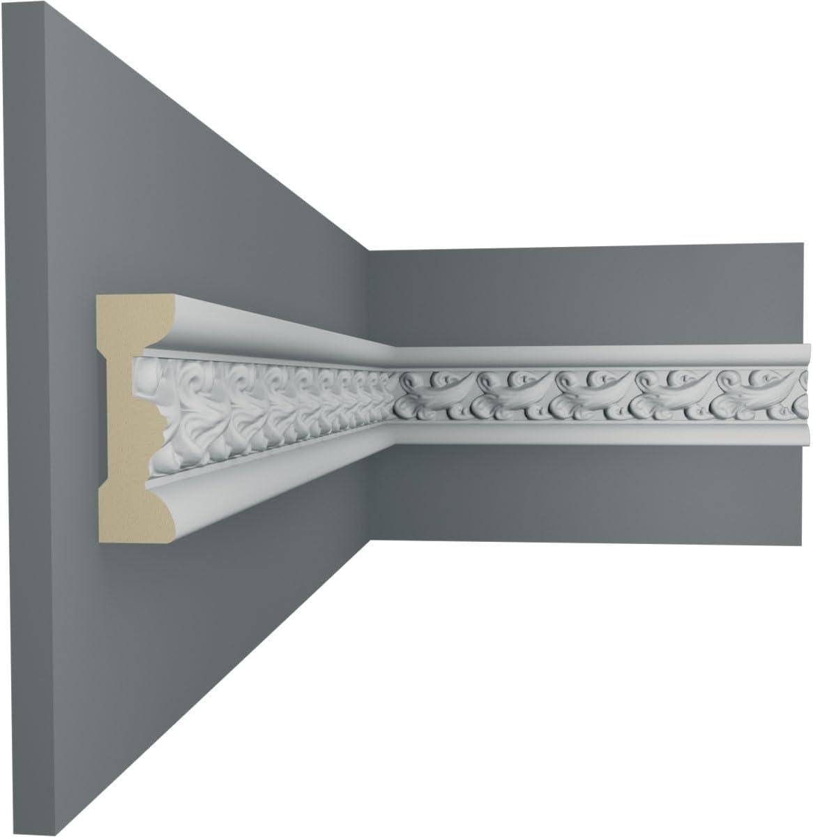Ekena Millwork 2 1/4"H x 3/4"P x 94 1/2"L, (1 7/8" Repeat), Kinsley Chair Rail (Set of 2)