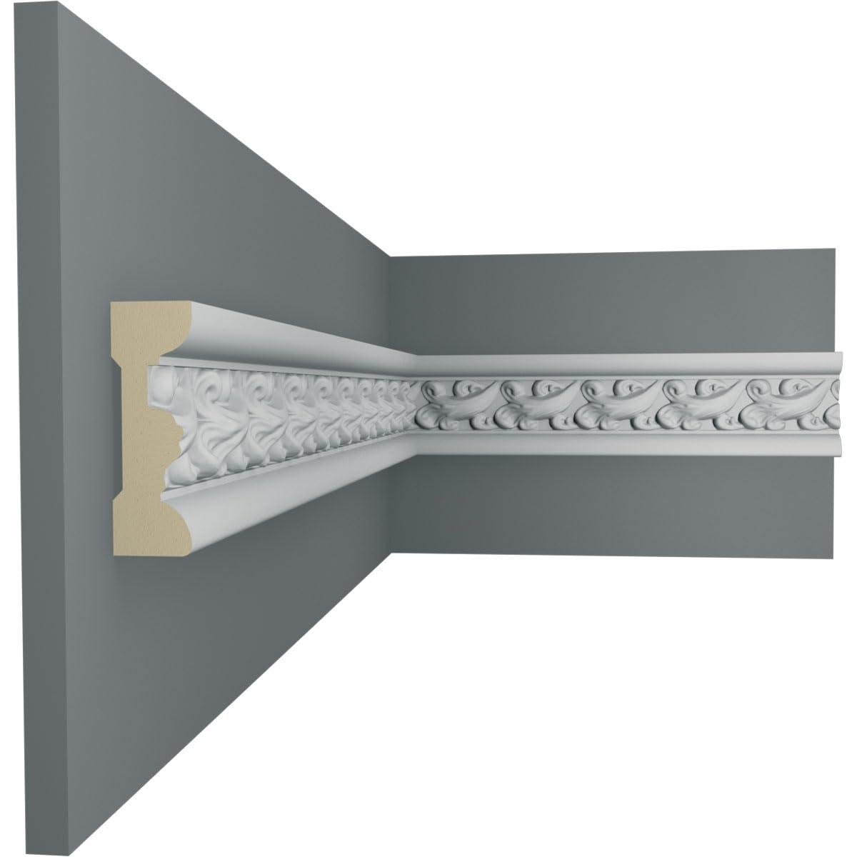 Ekena Millwork 2 1/4"H x 3/4"P x 94 1/2"L, (1 7/8" Repeat), Kinsley Chair Rail (Set of 2)