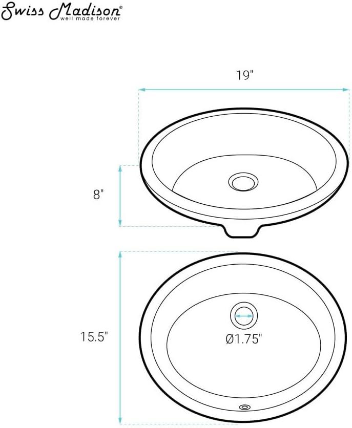 Monaco 19 Oval Under-Mount Bathroom Sink