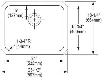 Lustertone 23.5" L x 18.25" W Undermount Kitchen Sink