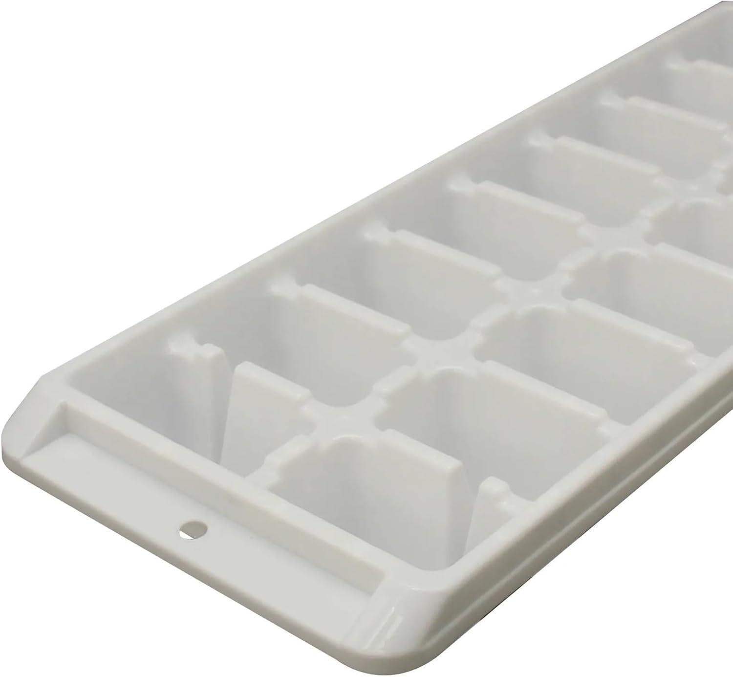 Ice Tray Easy Release White Ice Cube Trays, 16 Cube (Pack of 2) (2867-WHT-2)