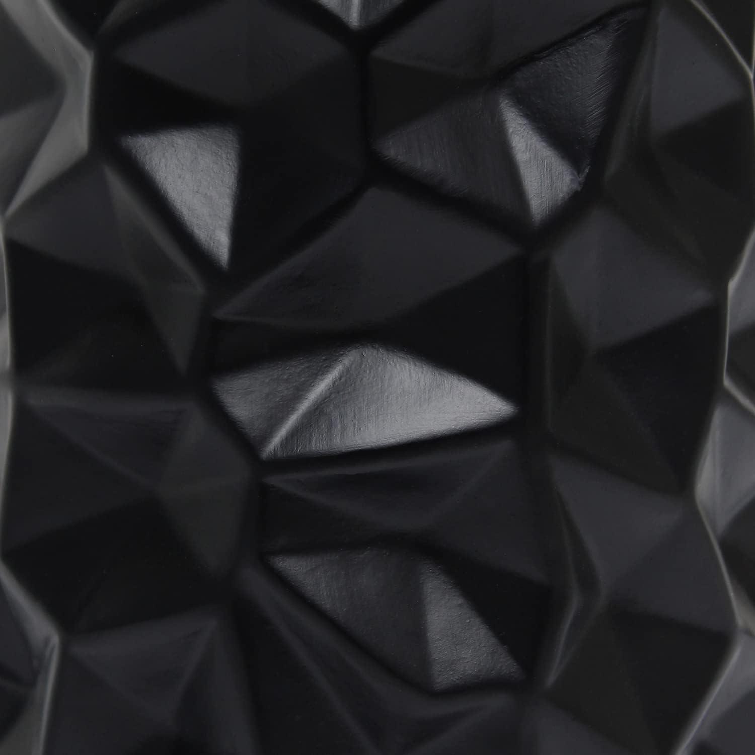 Sculpted Ceramic Table Lamp Black - Simple Designs: Modern Bedside Light, ETL Listed, No Assembly Required