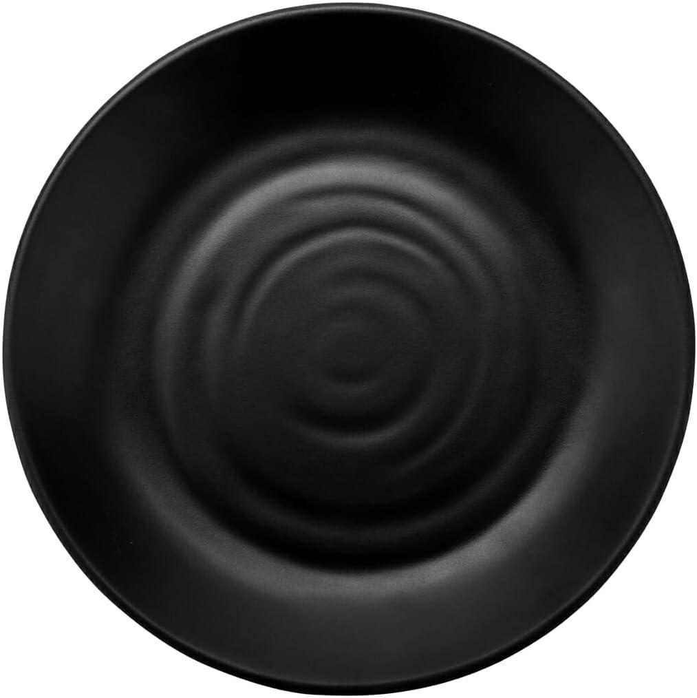 Matte Black Melamine 7.25" Round Salad Plate