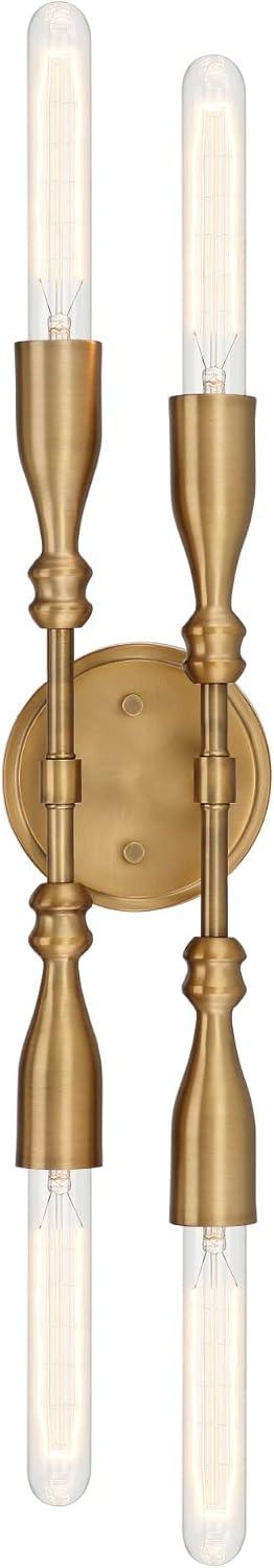 Louise Old Satin Brass 16'' Dimmable 4-Light Vanity Fixture