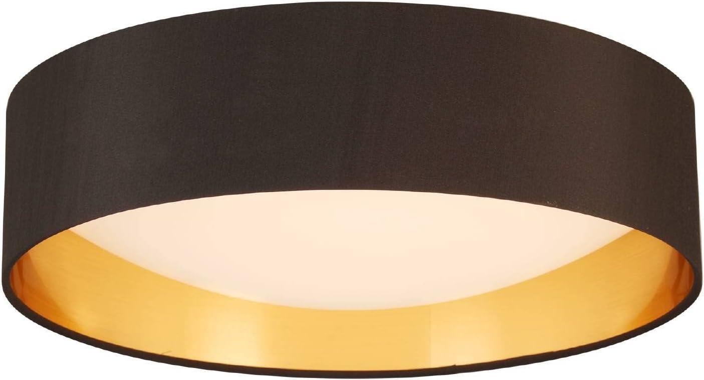 Modern Brushed Nickel 16" Drum LED Flush Mount Ceiling Light