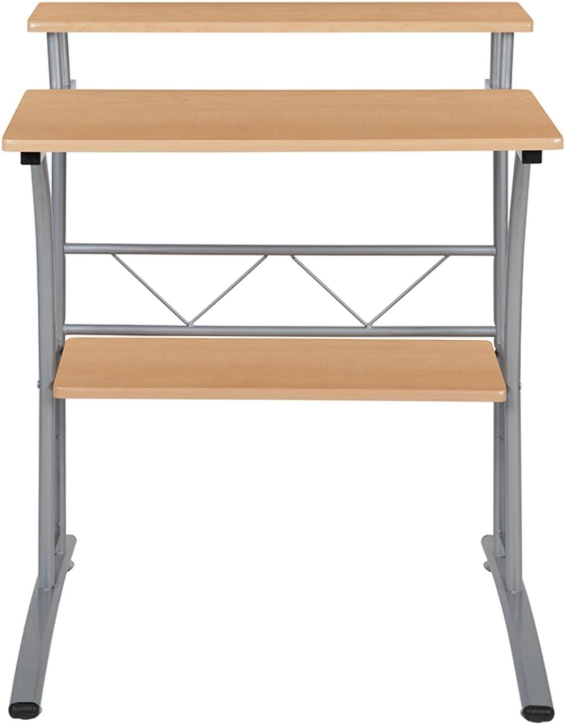 Flash Furniture Computer Desk with Top and Lower Storage Shelves