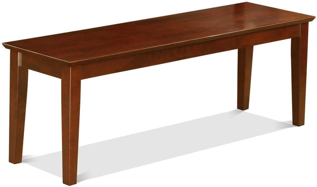 Capri Rectangular Dining Bench - Elegant Mahogany Finish, Asian Wood Construction, Modern Design - Perfect Seating Option for Dining Room - CAB-MAH-W