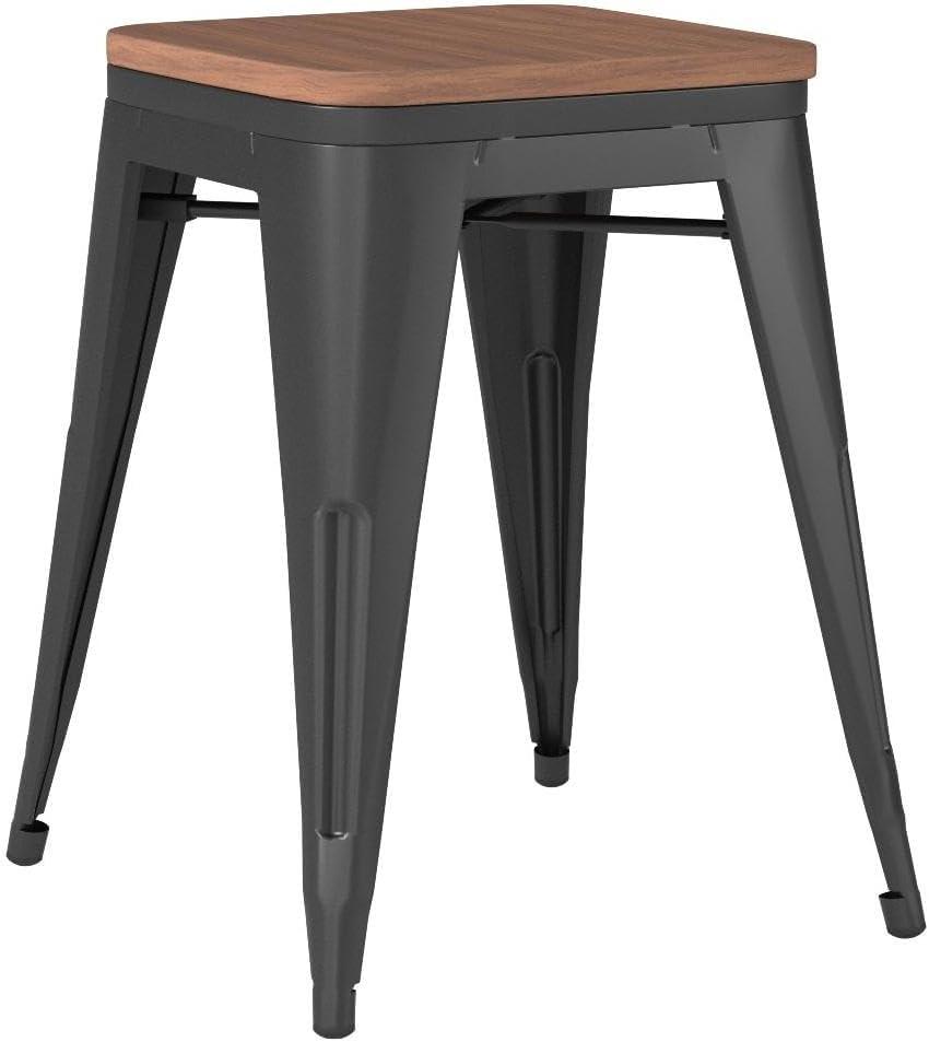 Williston Forge Apolito Counter Stool with Metal Frame (Set of 4)