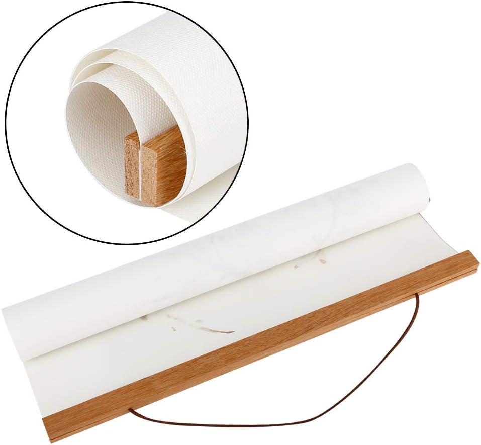 Artmag Magnetic Poster Hanger Frame, 25x20 25x35 25x40 Light Wood Wooden Magnet Canvas Artwork Print Poster Hangers Frames Hanging Kit (Teak Wood, 25")