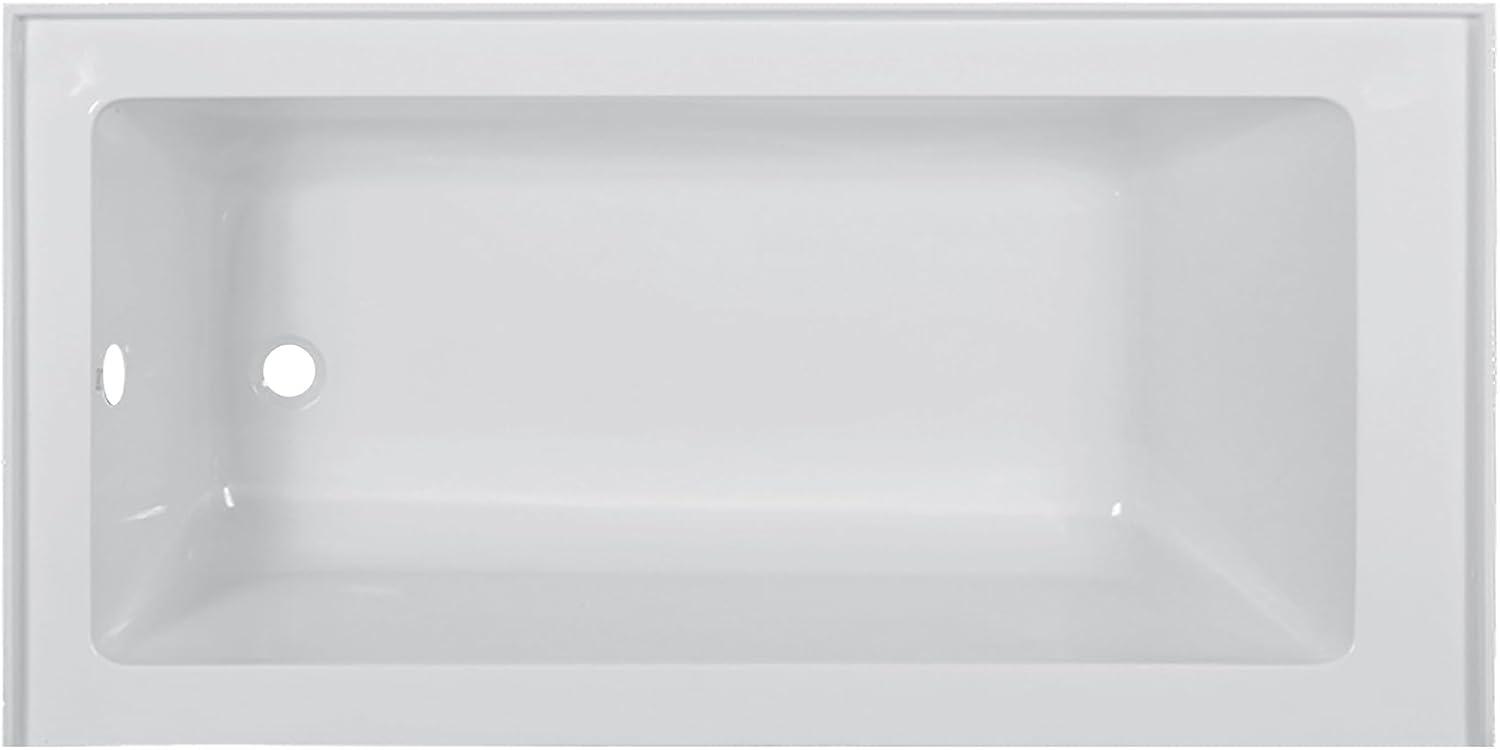 Fine Fixtures Acrylic-Fiberglass Soaking Bathtub, White. Alcove | Apron Front Left Hand 60"x32"