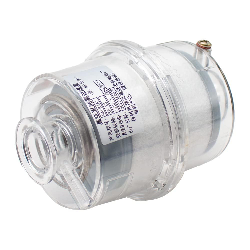 Clear Plastic Oil Mist Filter for Vacuum Pump KF25 Interface