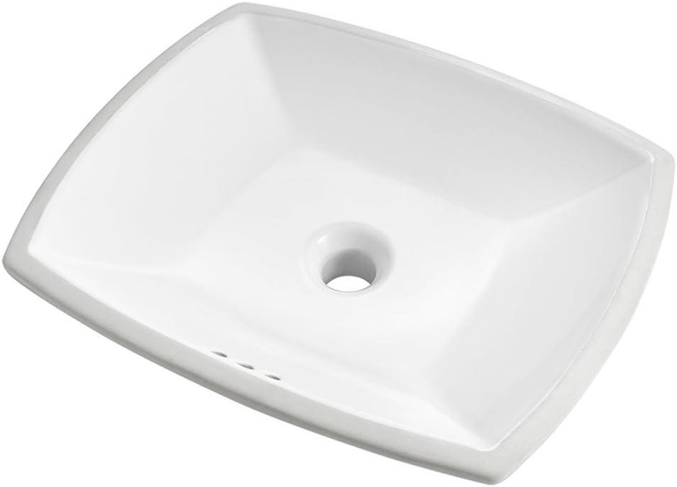 American Standard Edgemere 16.125'' White Vitreous China Rectangular Bathroom Sink with Overflow