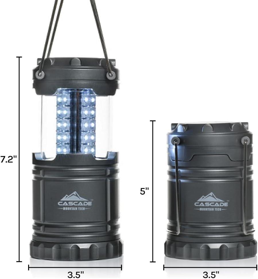 Pop up LED Lantern -2 Pack - Perfect Lighting for Camping, Bbq's and Emergency Light (.5 lbs Each)