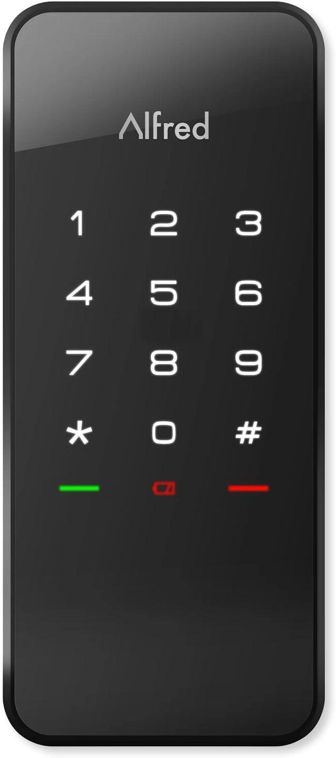 Alfred Black Touchscreen Smart Deadbolt with Bluetooth and Z-Wave